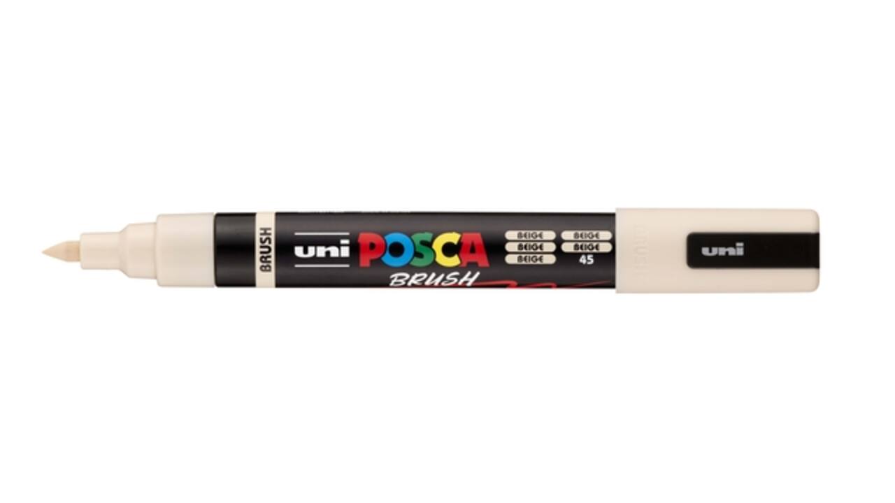 Paintmarker Uni POSCA PC-5BR brushpunt medium beige