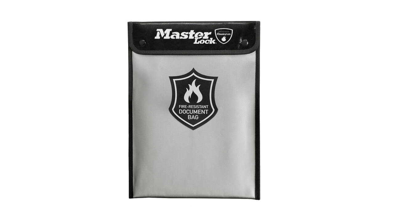 Brandwerende en waterbestendige documententas MasterLock 28x38cm