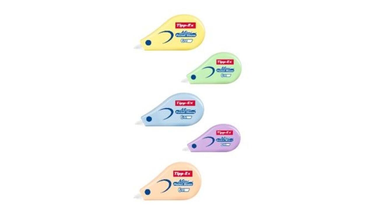Correctietape Tipp-Ex mini pocket mouse 5mmx6m pastel assorti