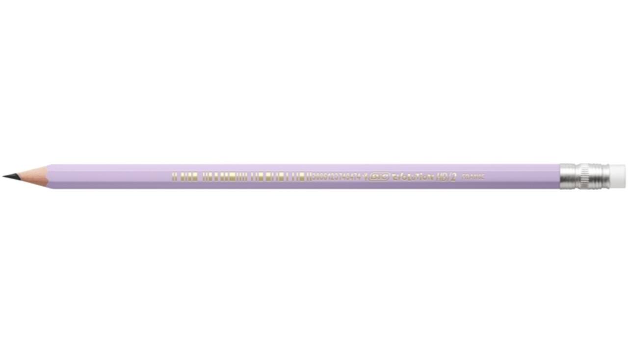 Potlood Bic HB met gom pastel assorti