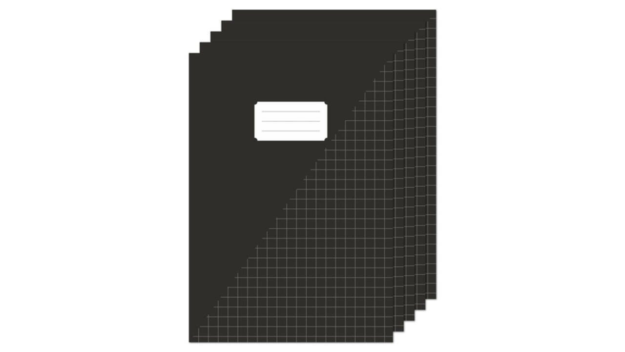 Schrift Kangaro A4 ruit 10mm 80 pagina's 60gr zwart pak à 5 stuks