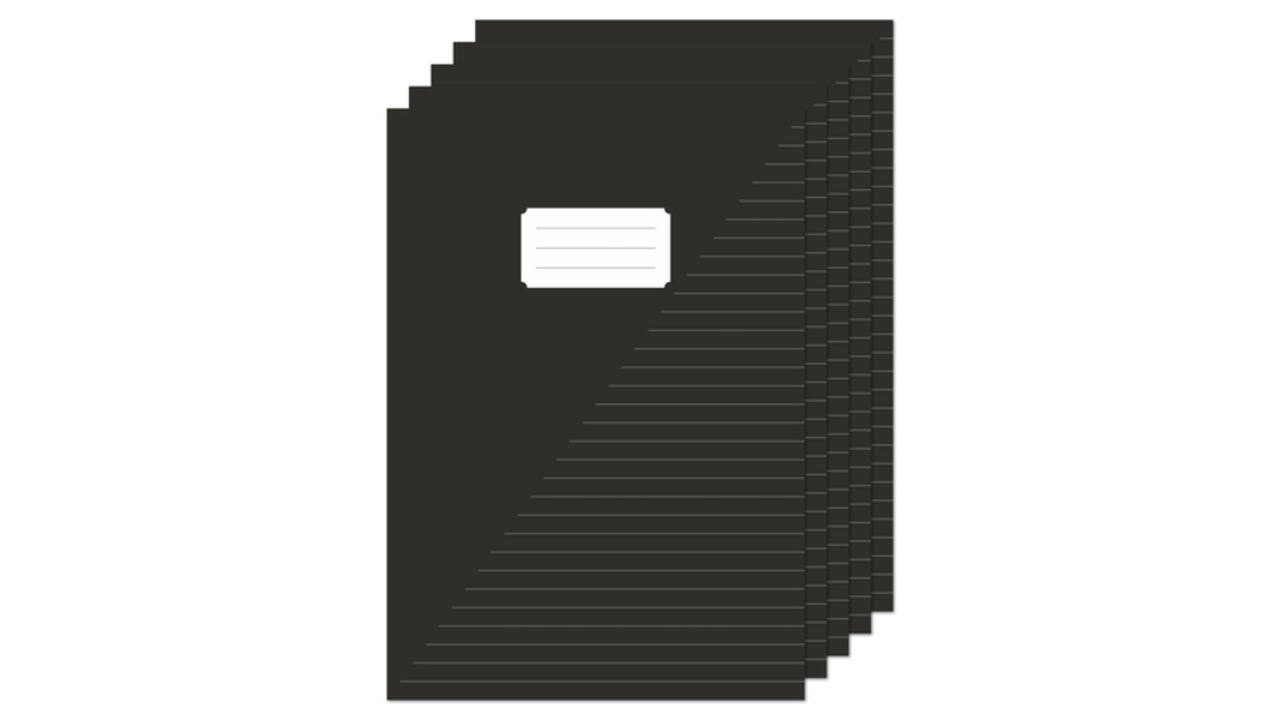 Schrift Kangaro A4 lijn 80 pagina's 60gr zwart pak à 5 stuks