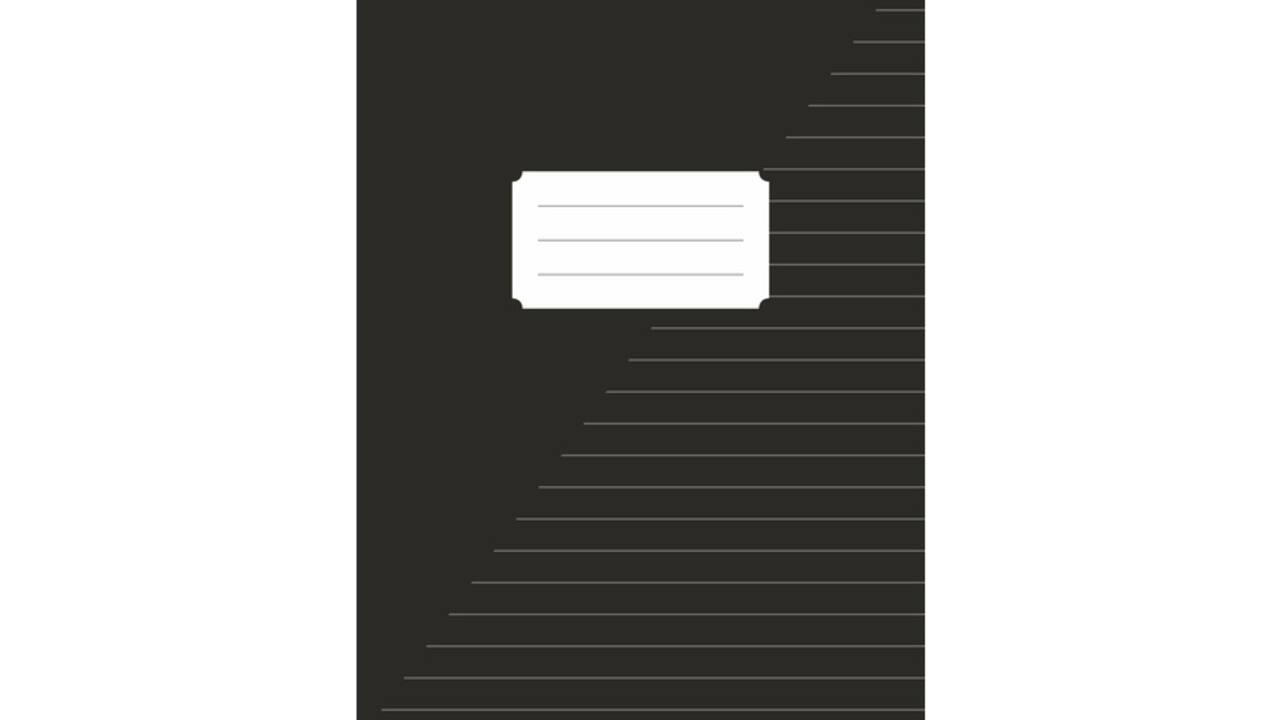 Schrift Kangaro A5 lijn 80 pagina's 60gr zwart pak à 10 stuks