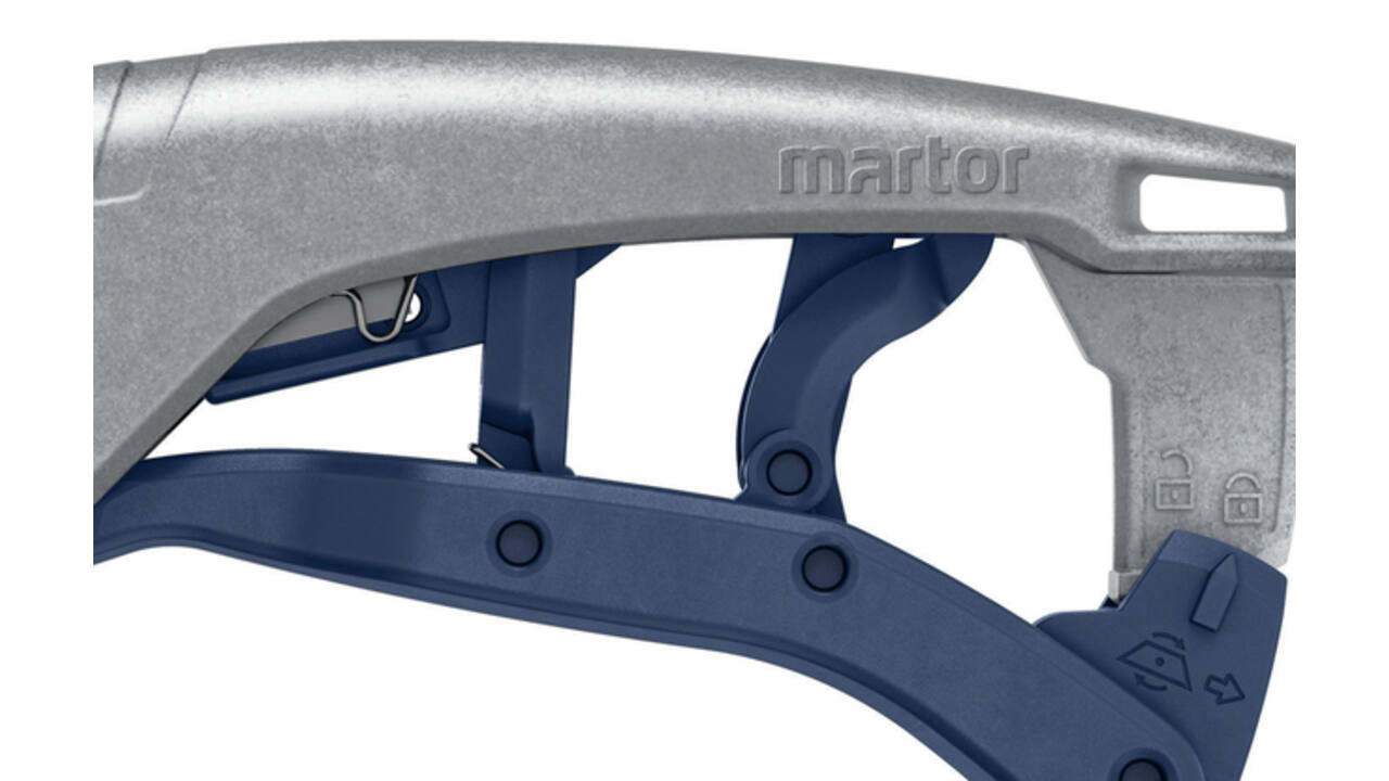 Veiligheidsmes Martor Secunorm 610 XDR trapezium 18mm zilver