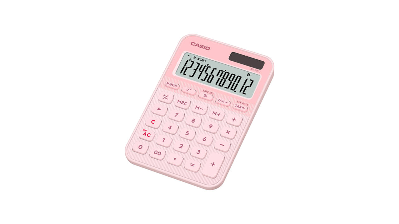 Rekenmachine Casio MS-20YC-LP roze