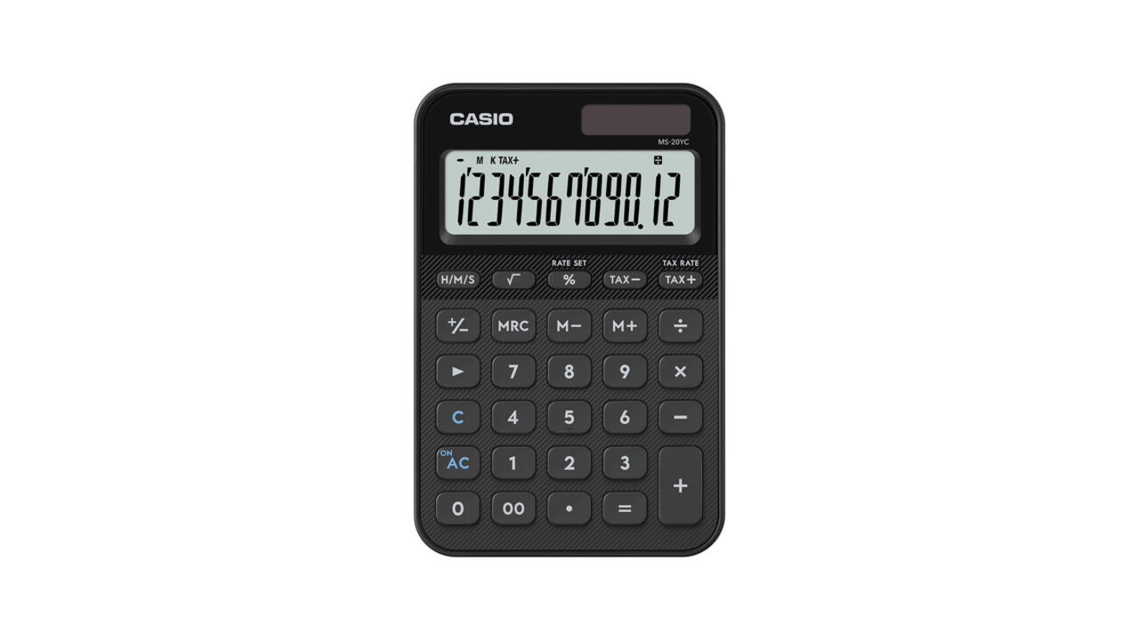 Rekenmachine Casio MS-20YC-BK zwart