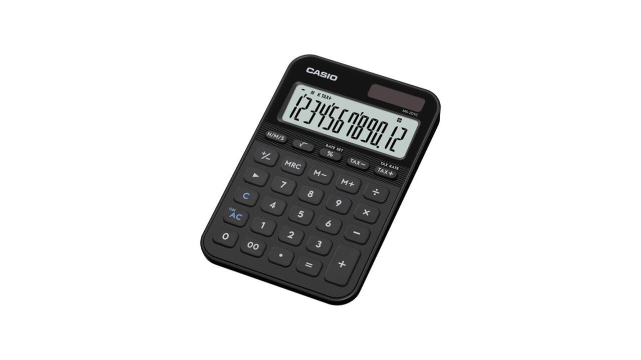 Rekenmachine Casio MS-20YC-BK zwart