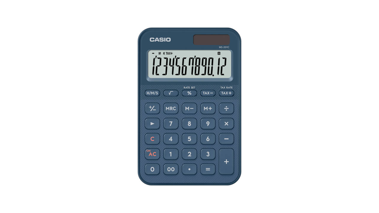 Rekenmachine Casio MS-20YC-NY blauw