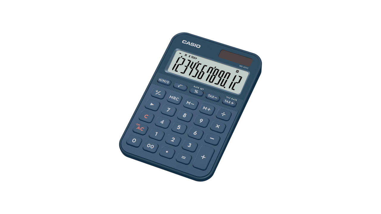 Rekenmachine Casio MS-20YC-NY blauw