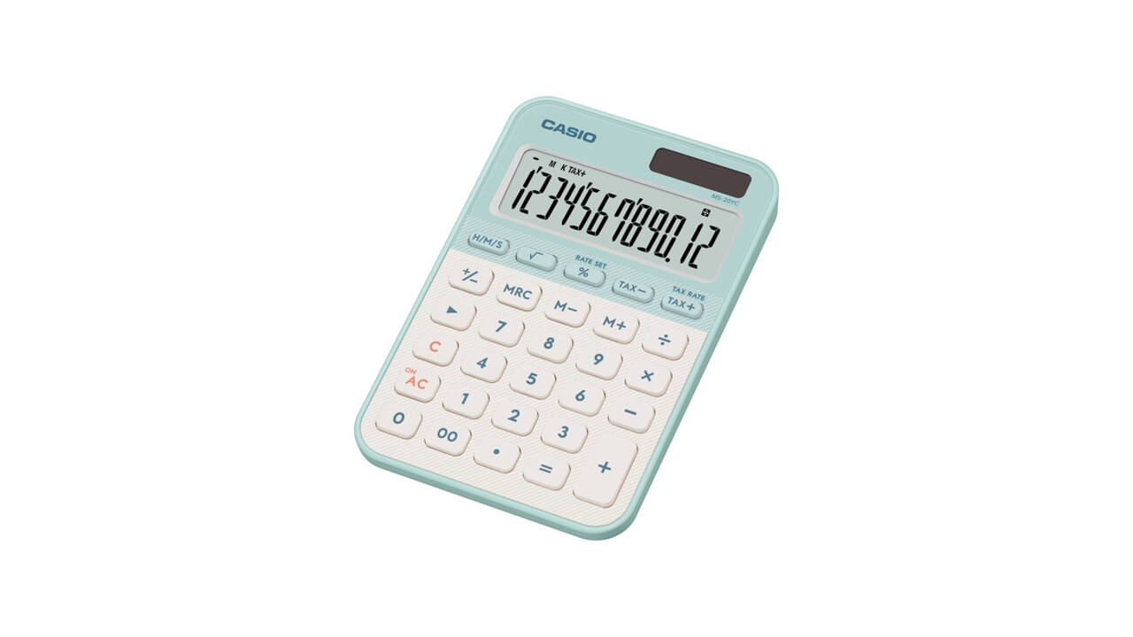 Rekenmachine Casio MS-20YC-LG groen