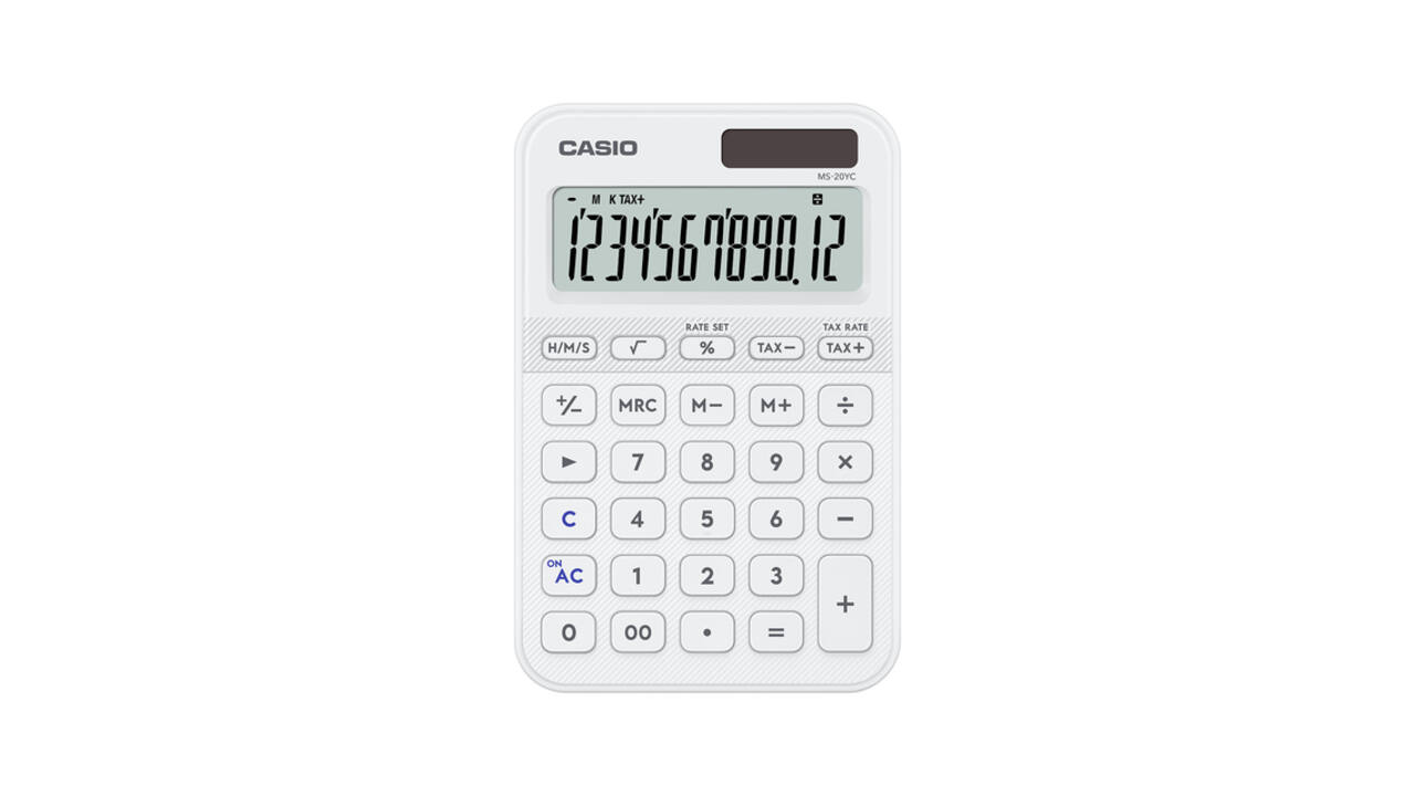 Rekenmachine Casio MS-20YC-WE wit