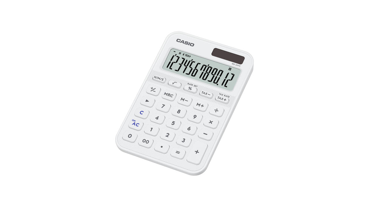 Rekenmachine Casio MS-20YC-WE wit