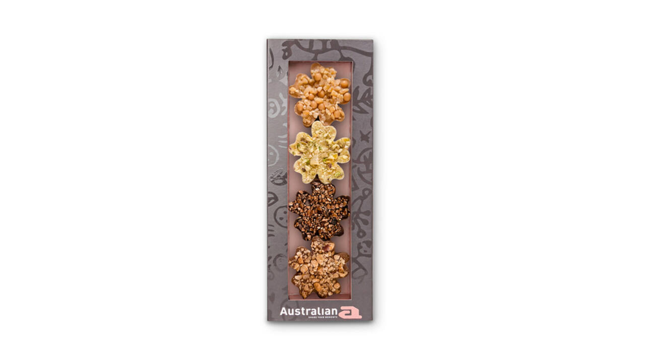 Chocolade Australian bloemen doos 4 stuks