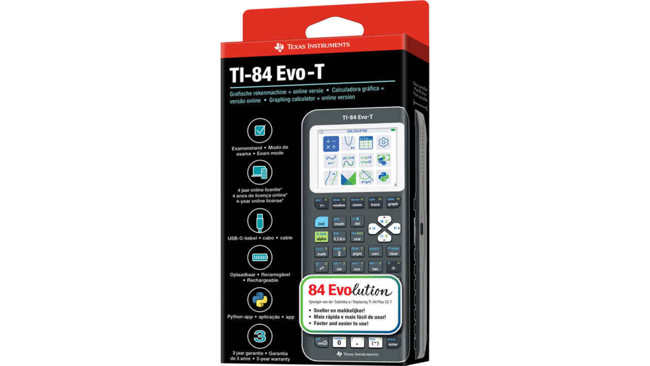 Rekenmachine TI-84 Evo-T zwart