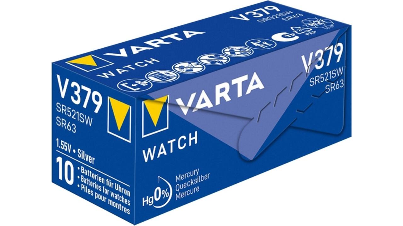 Batterij VARTA knoopcel 1x V379/SR63 zilver