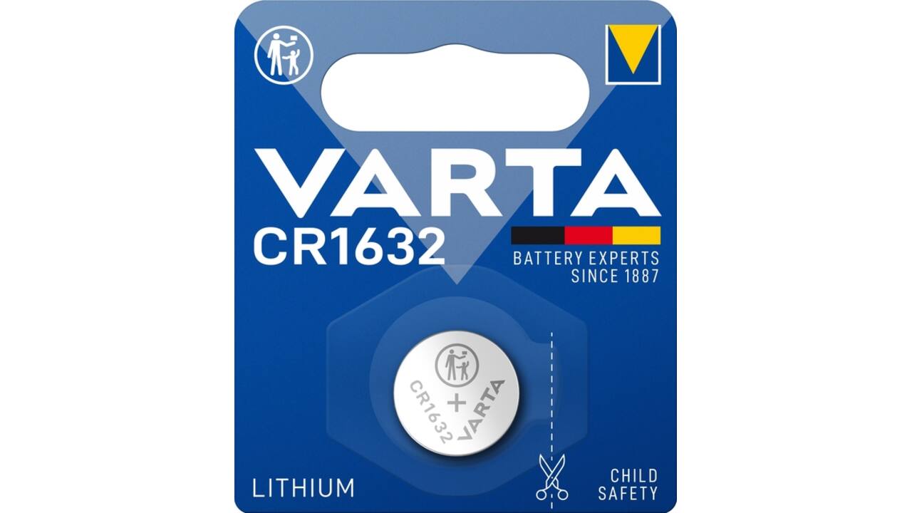 Batterij VARTA knoopcel 1x CR1632 lithium
