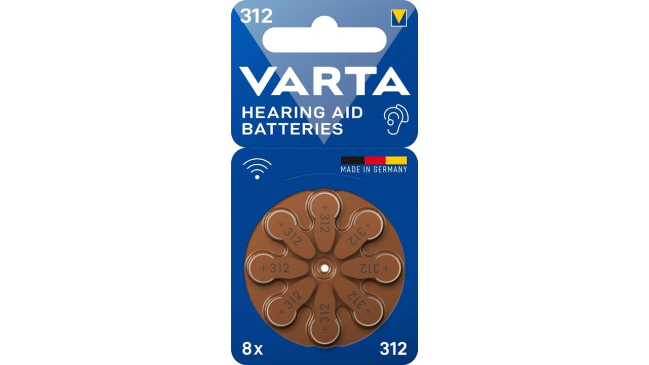 Batterij VARTA hoortoestel 8x 312