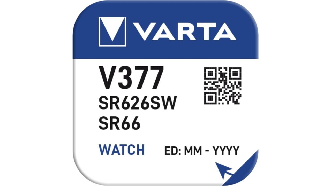 Batterij VARTA knoopcel 1x V377/SR66 zilver