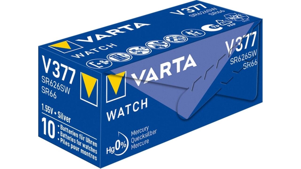 Batterij VARTA knoopcel 1x V377/SR66 zilver