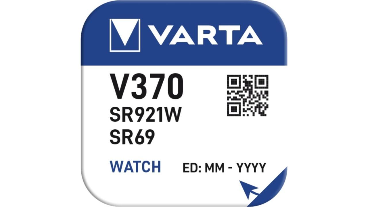 Batterij VARTA knoopcel 1x V370/SR69 zilver