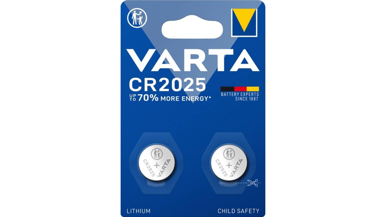 Batterij VARTA knoopcel 2x CR2025 lithium