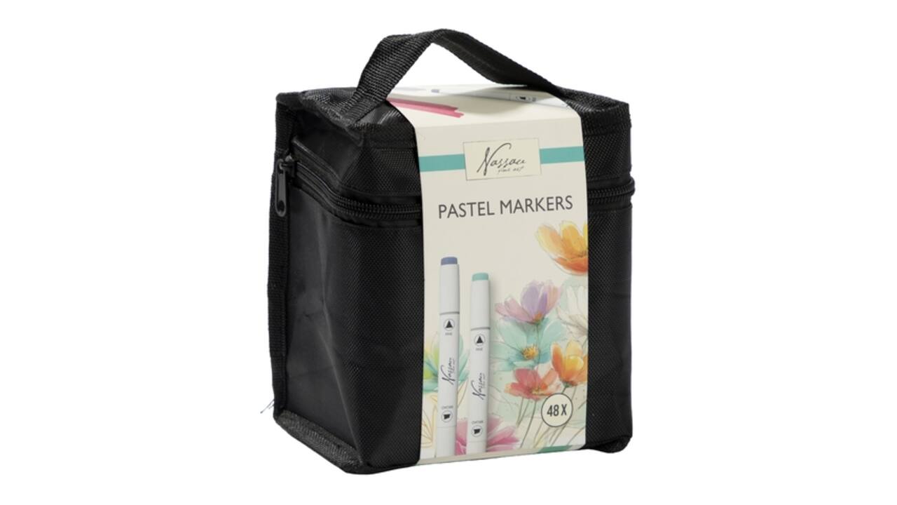 Pastelmarkers Nassau set à 48 kleuren
