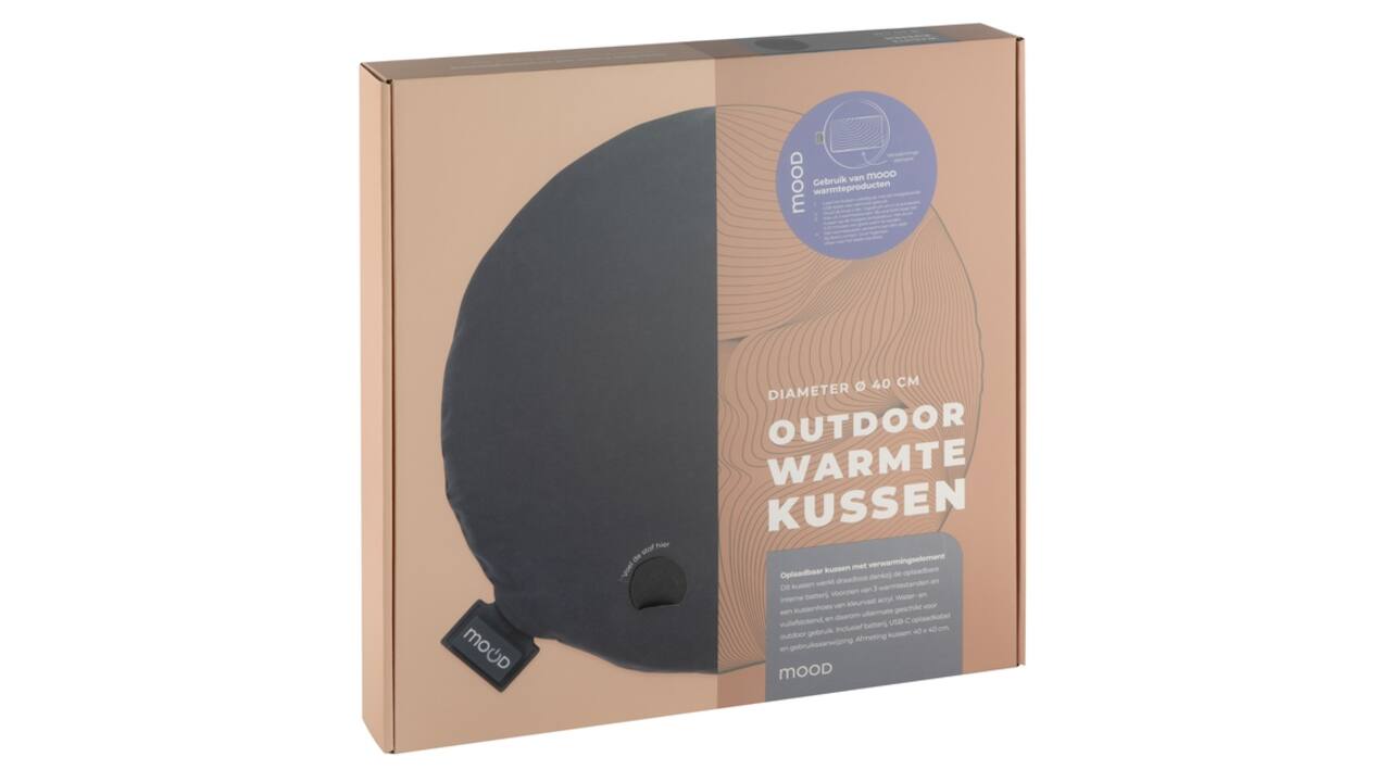 Warmtekussen Mood outdoor rond 40cm grijs
