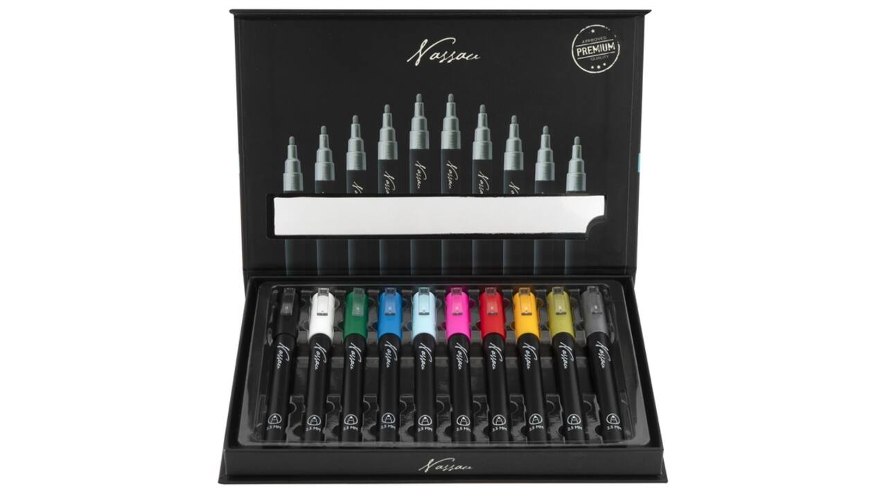 Acrylmarker Nassau set à 10 kleuren