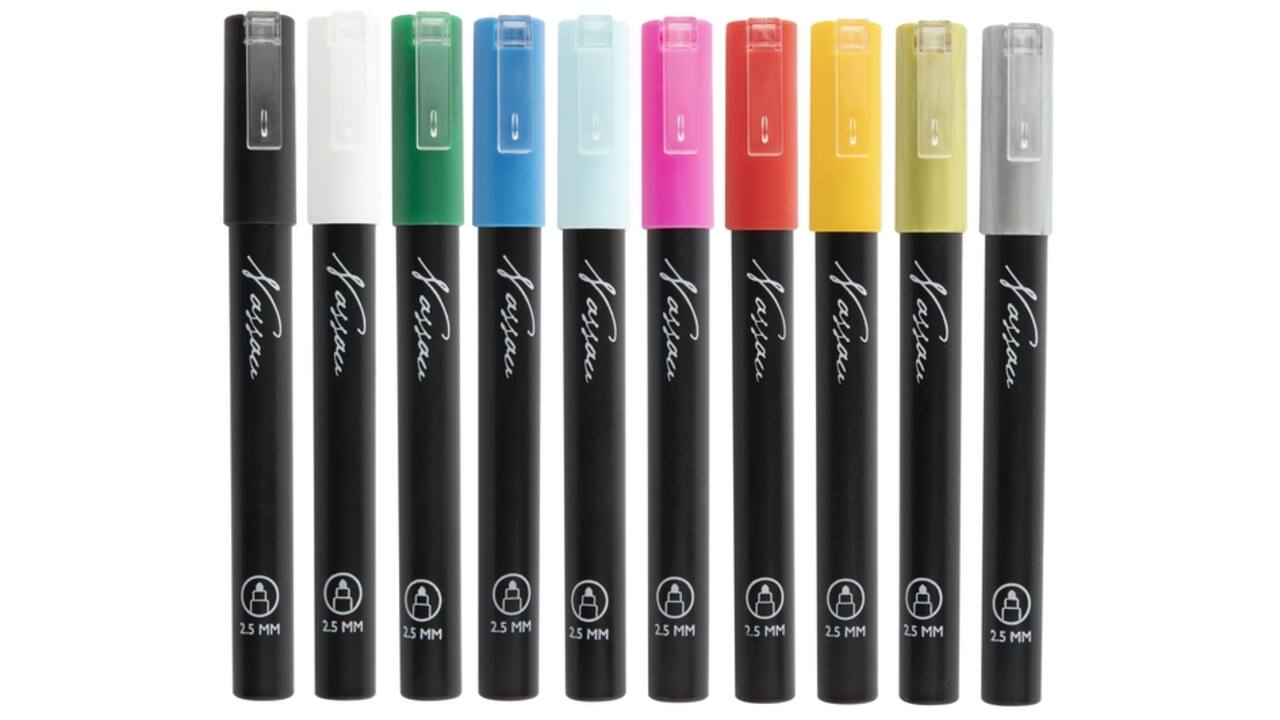Acrylmarker Nassau set à 10 kleuren