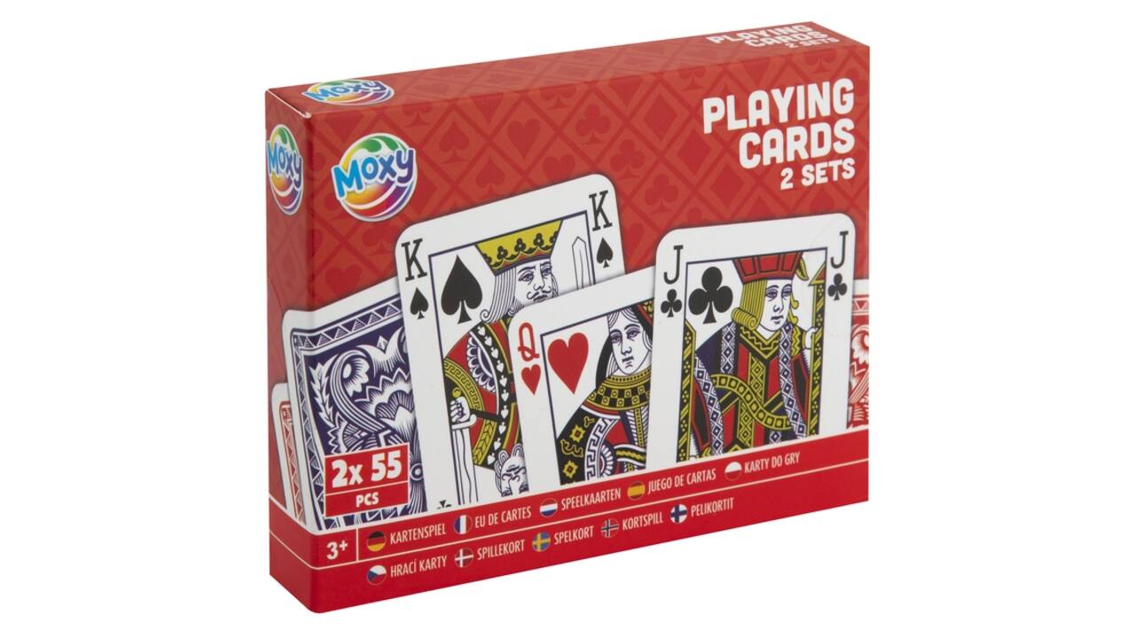 Speelkaarten Moxy doos à 2 sets met 55 kaarten