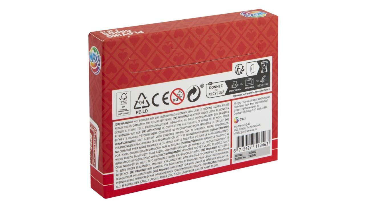 Speelkaarten Moxy doos à 2 sets met 55 kaarten
