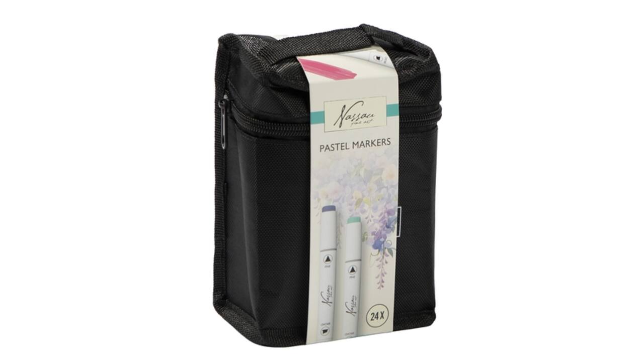 Pastelmarkers Nassau set à 24 kleuren