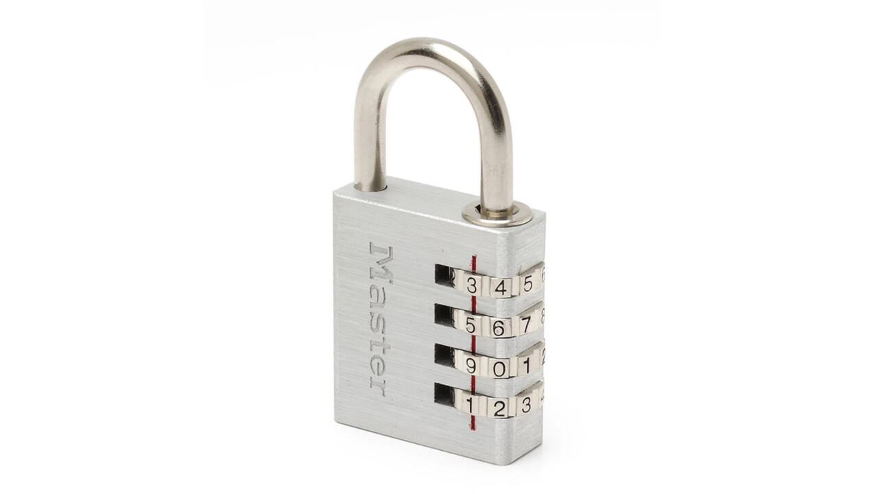 Hangslot MasterLock combinatieslot aluminium 40mm