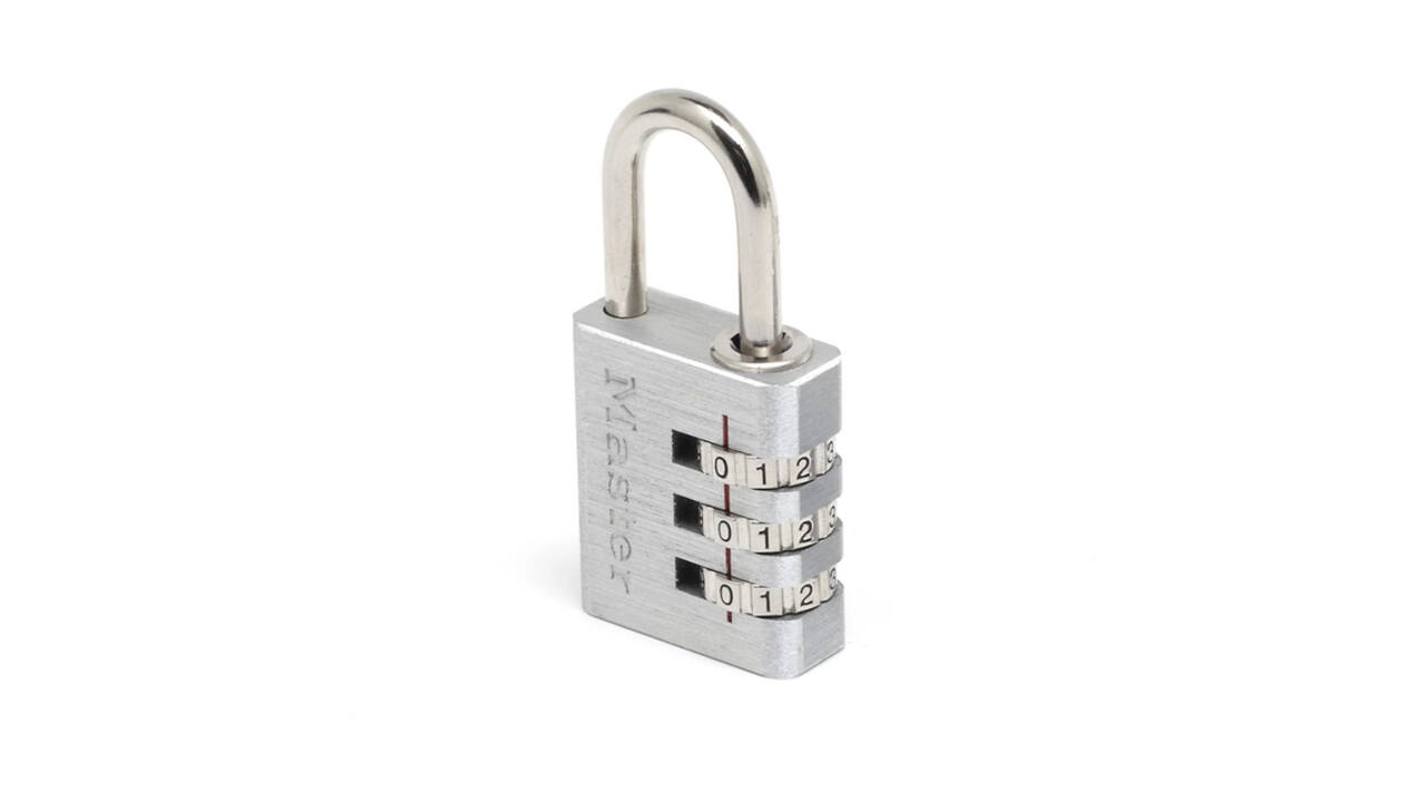 Hangslot MasterLock combinatieslot aluminium 30mm