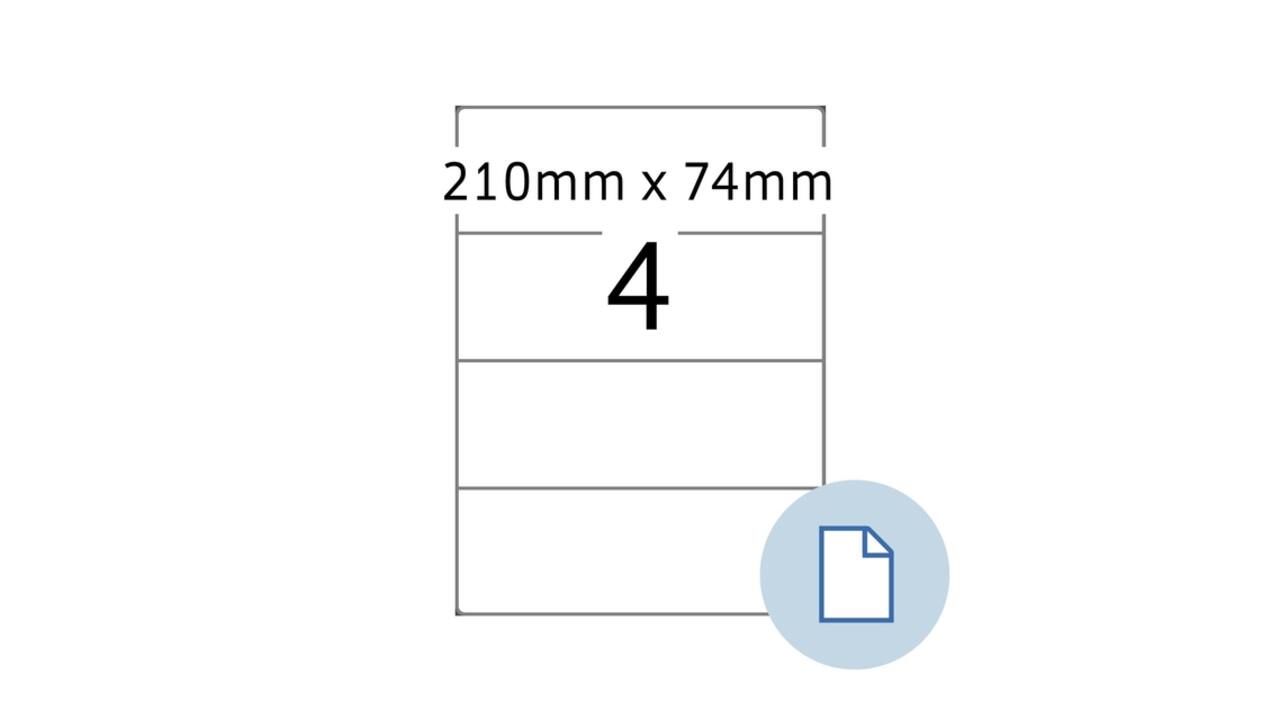 Etiket HERMA 8405 A4 EXPR 500 210x74mm wit 2000 stuks