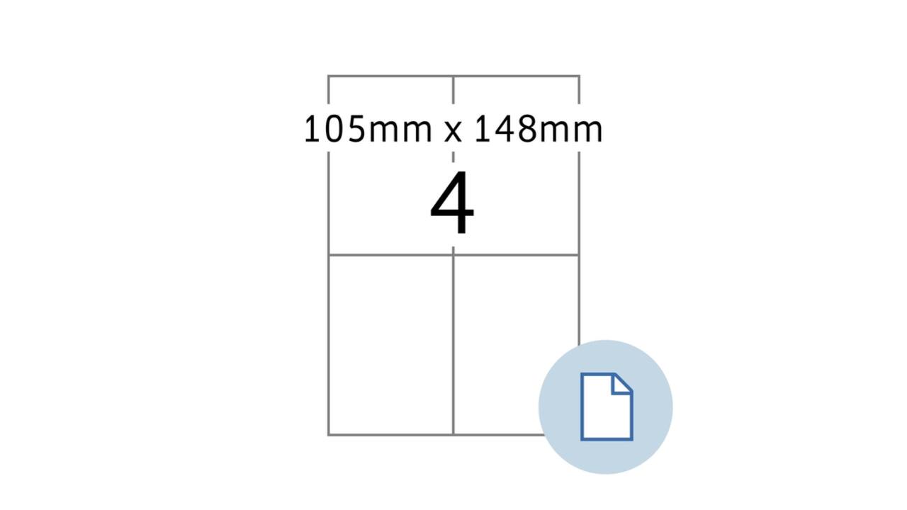 Etiket HERMA 8404 A4 EXPR 500 105x148mm wit 2000 stuks