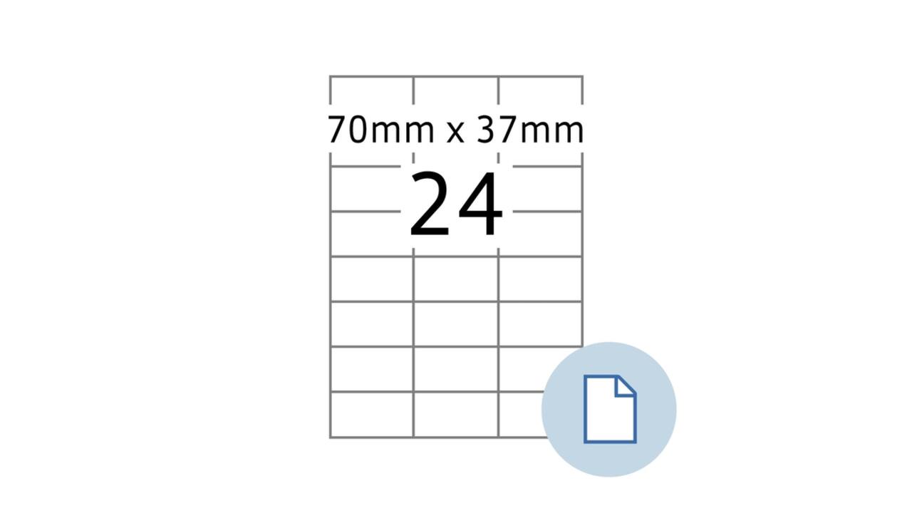 Etiket HERMA 8424 A4 EXPR 500 70x37mm wit 12000 stuks