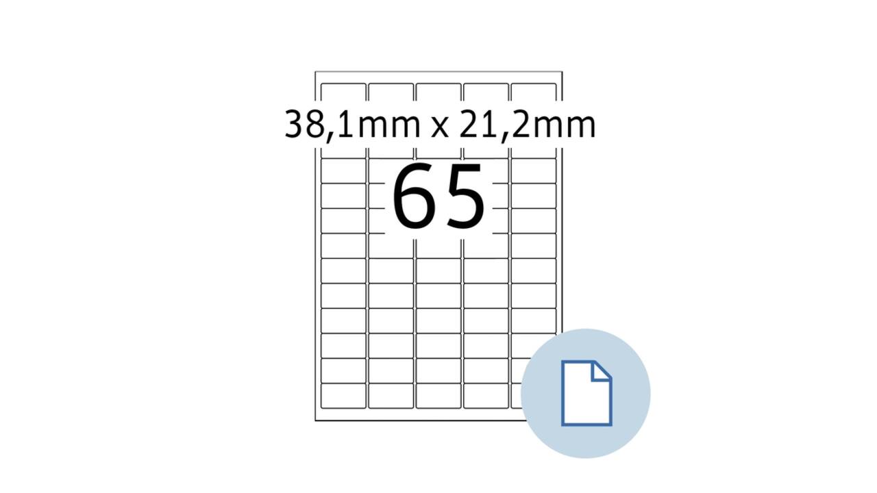 Etiket HERMA 8465 A4 EXPR 500 38.1x21.2mm wit 32500 stuks