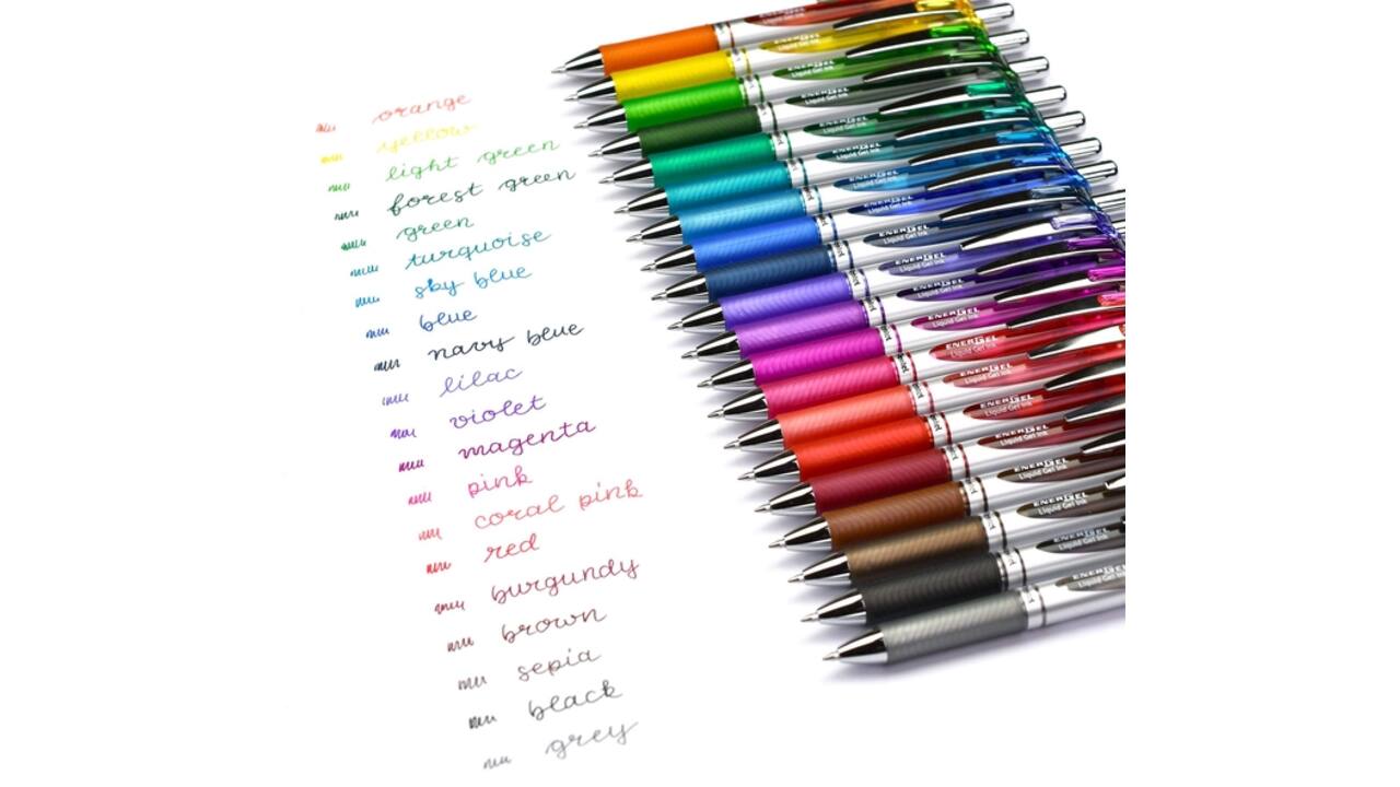 Gelschrijver Pentel BL77 Energel medium geel