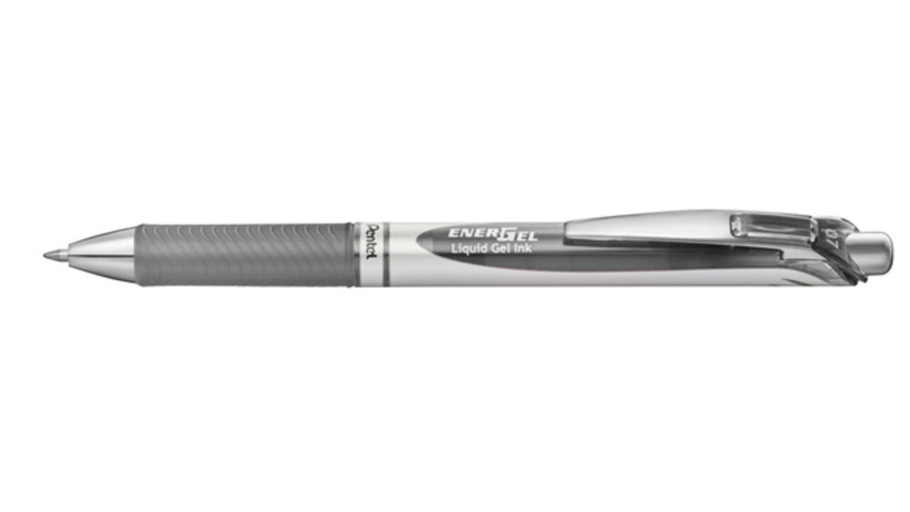 Gelschrijver Pentel BL77 Energel medium grijs