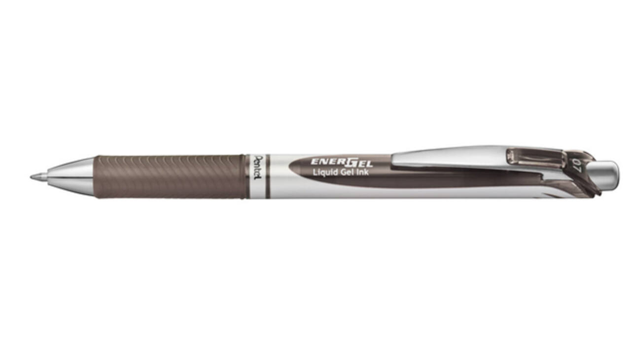 Gelschrijver Pentel BL77 Energel medium sepia