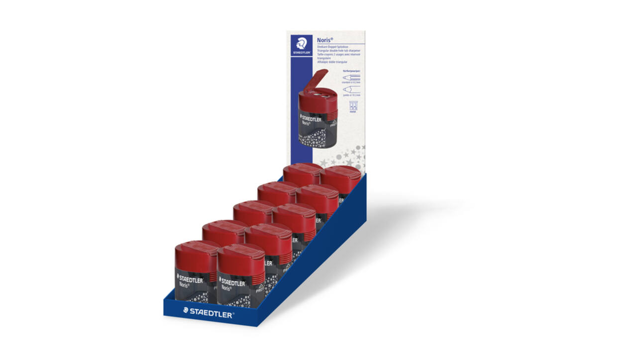 Puntenslijper Staedtler Noris 2gaats grijs/rood