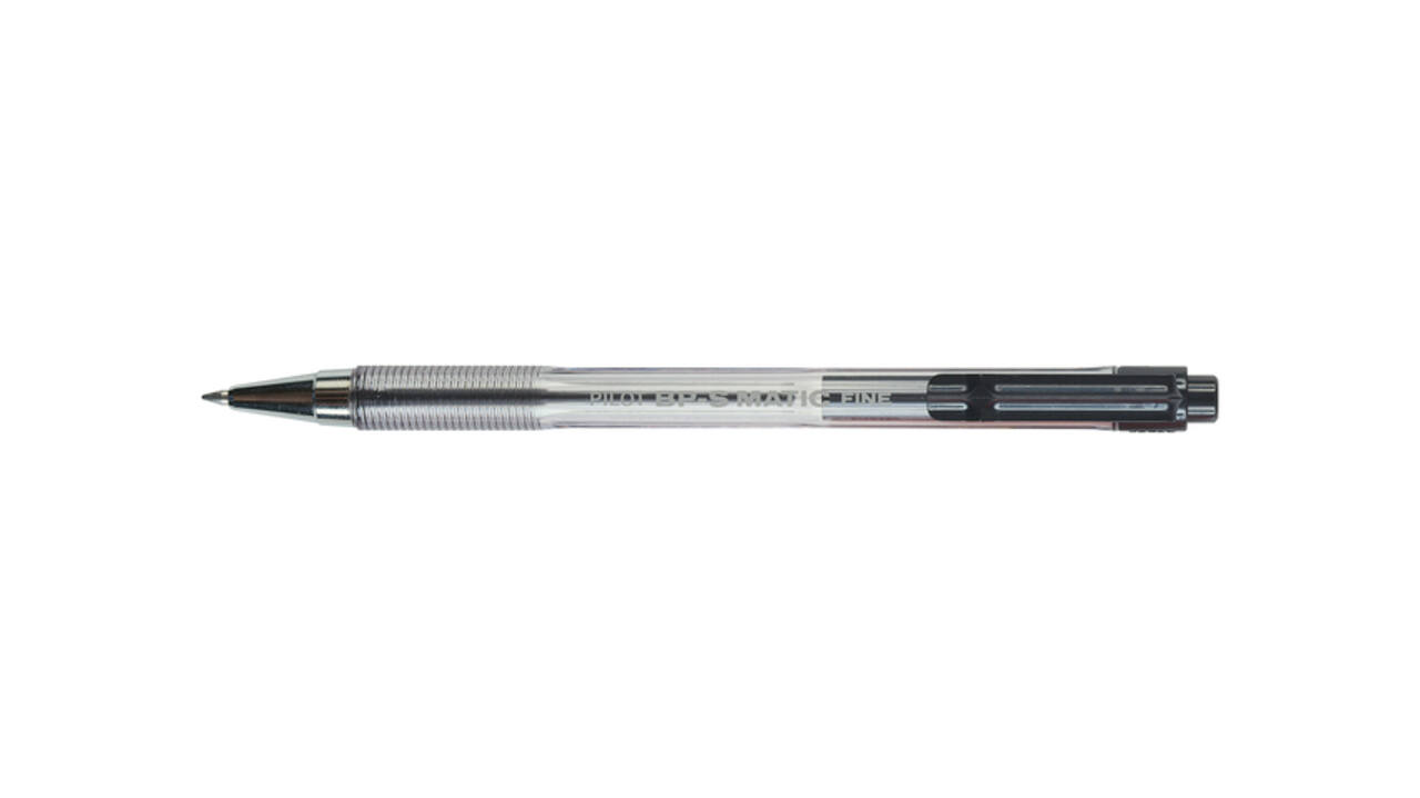Balpen PILOT BP-S Matic fijn zwart
