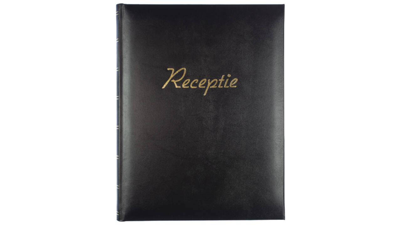 Receptiealbum Kangaro 26x21cm vakverdeling zwart