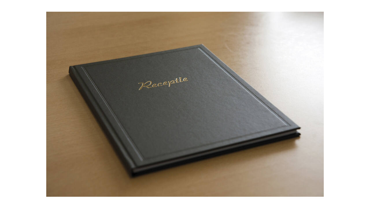 Receptiealbum Kangaro 26x21cm vakverdeling zwart