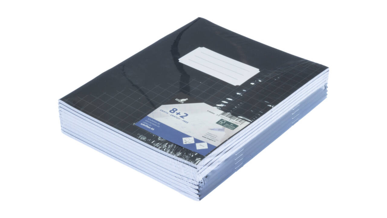 Schrift kangaro A5 ruit 10mm 80 pagina's 60 gram zwart pak à 10 stuks