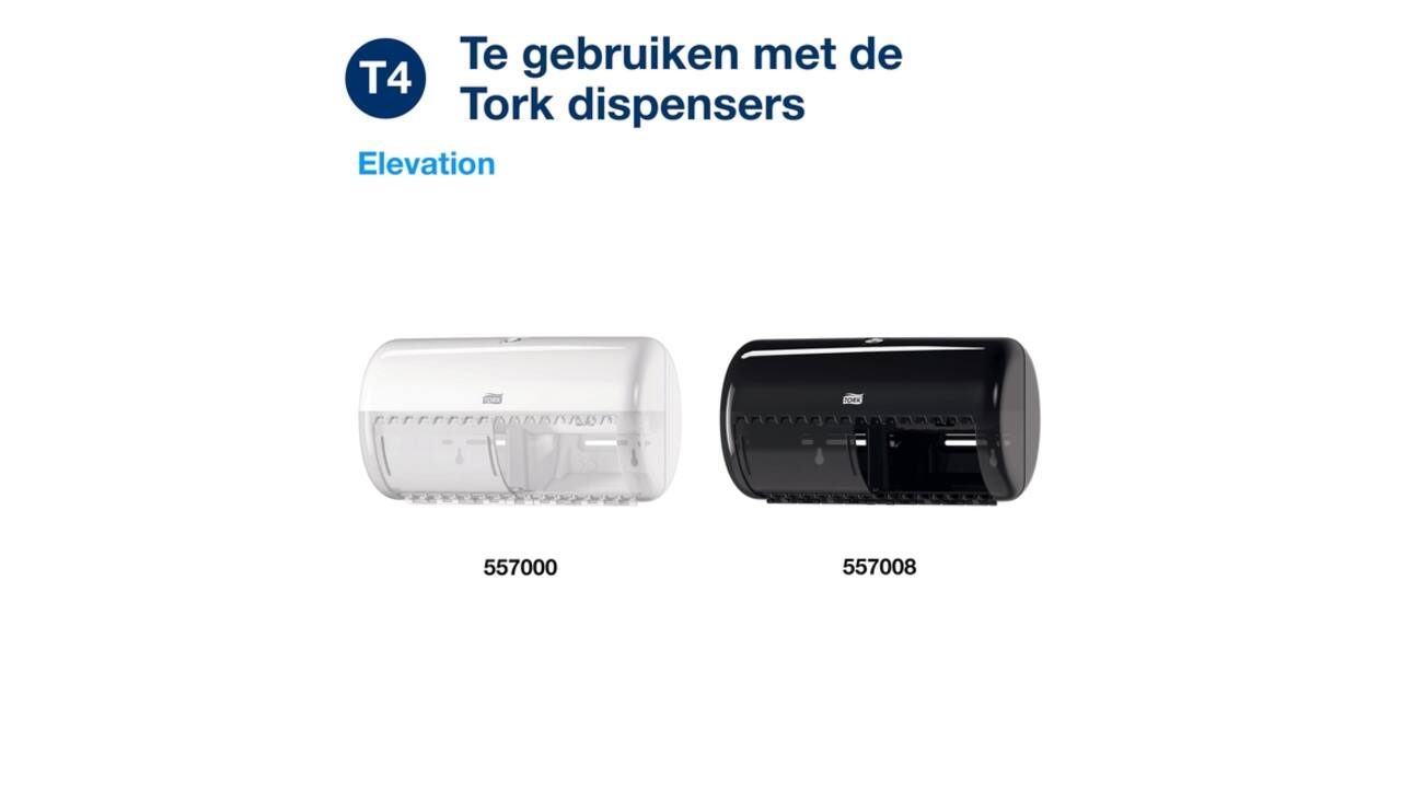 Toiletpapier Tork T4 Premium 3-laags 56x155 vel wit 110319