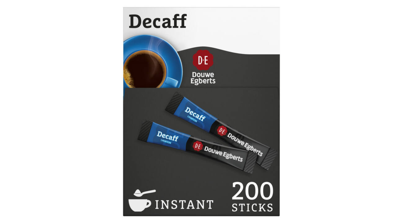 Koffie Douwe Egberts decaff instant sticks doos 200 stuks