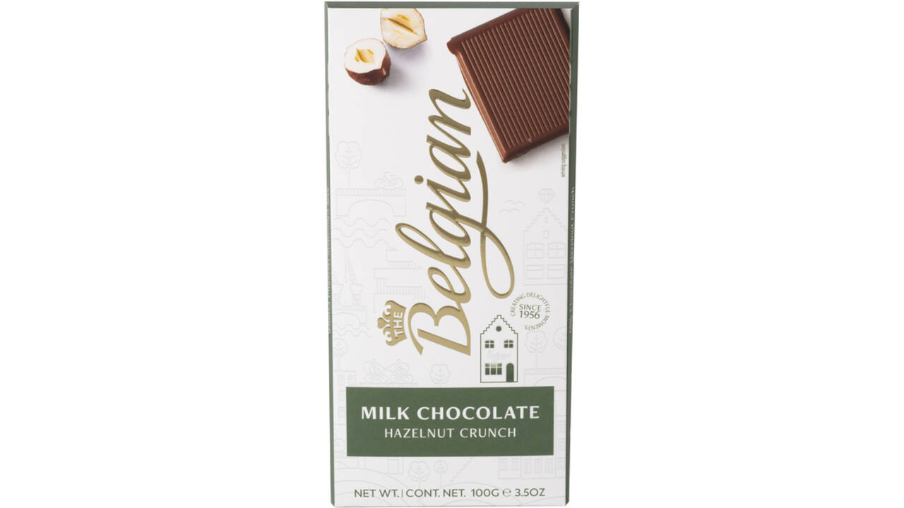 Chocolade The Belgian melk hazelnoot reep 100 gram