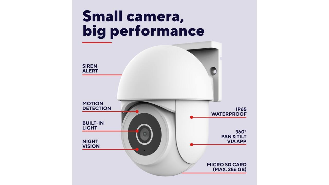 Beveiligingscamera Trust IPCAM-3900 buitenshuis Wi-Fi wit